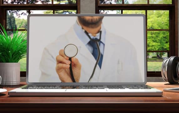 Laptop With Telemedicine Doctor